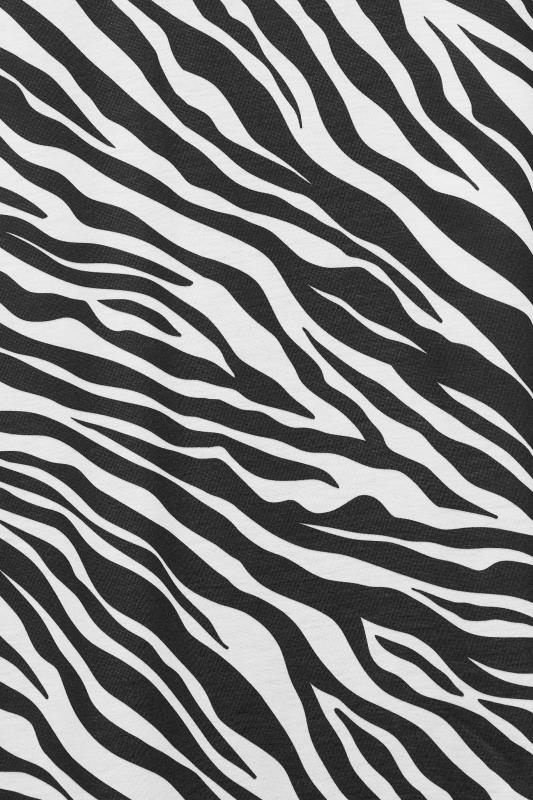 PixieGirl Black Zebra Print Tie Up Midi Skirt | PixieGirl 4