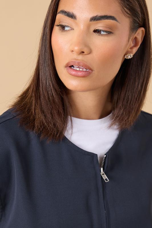 PixieGirl Petite Women's Navy Blue Contrast Sleeveless Jacket Top | PixieGirl 4