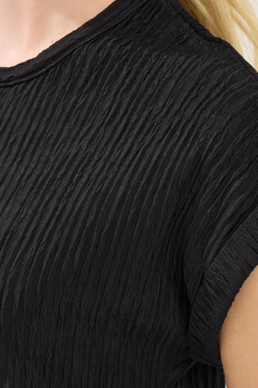 PixieGirl Petite Women's Black Textured Short Sleeve Top | PixieGirl 4