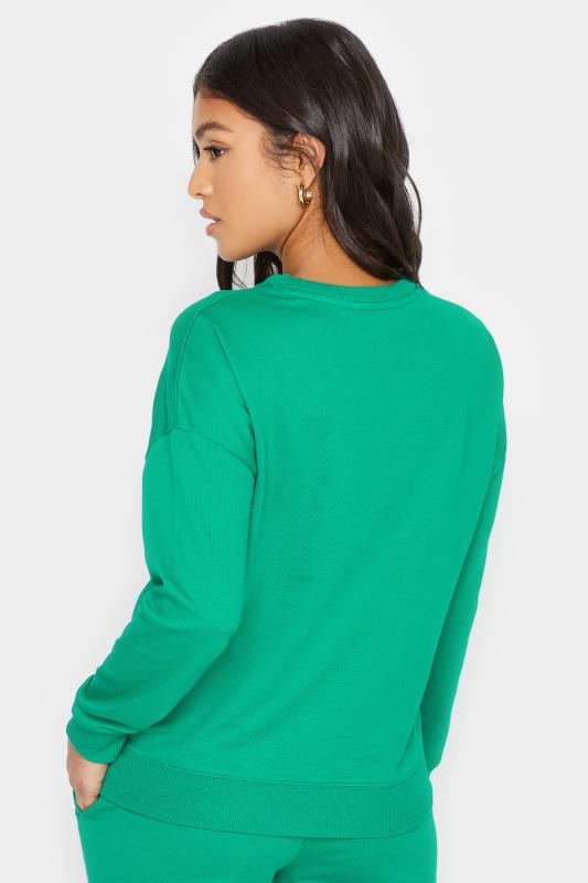 Petite Green Crew Neck Sweatshirt | PixieGirl 3
