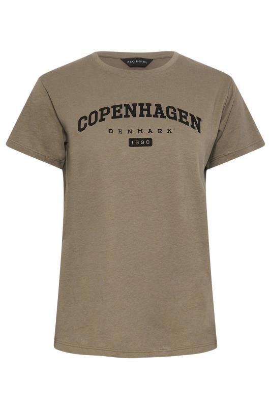 PixieGirl 2 PACK Black & Brown 'Copenhagen' Slogan T-Shirts | PixieGirl  8