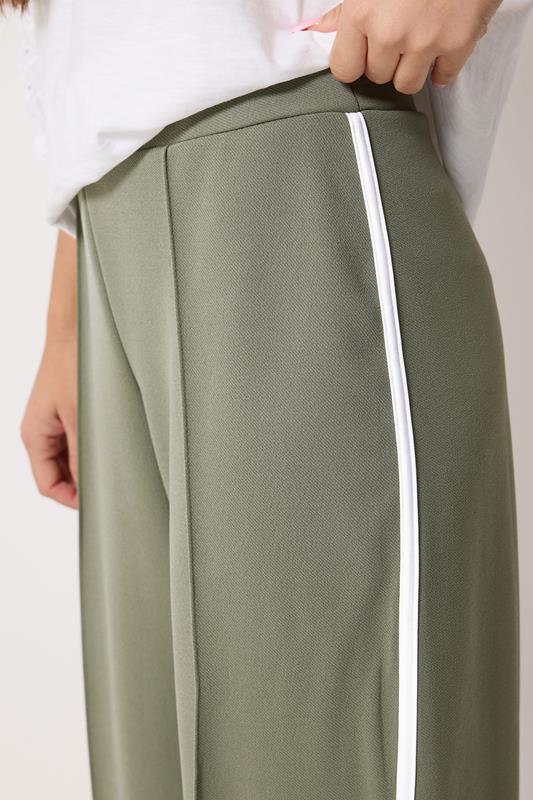 M&Co Petite Khaki Green Pintuck Trousers | M&Co 4