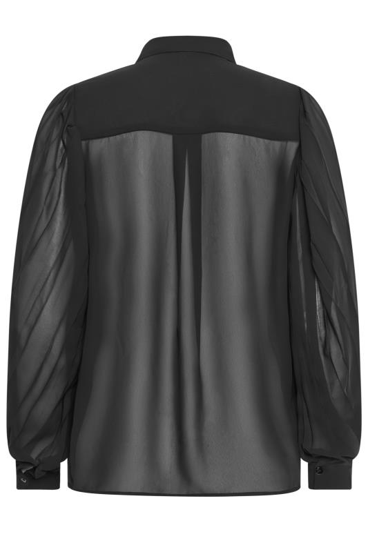 PixieGirl Black Pleat Sleeve Shirt | PixieGirl 6