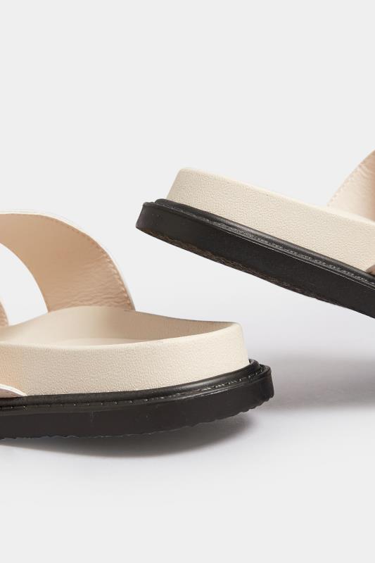 PixieGirl Cream Buckle Strap Sandals In Standard D Fit | PixieGirl  4