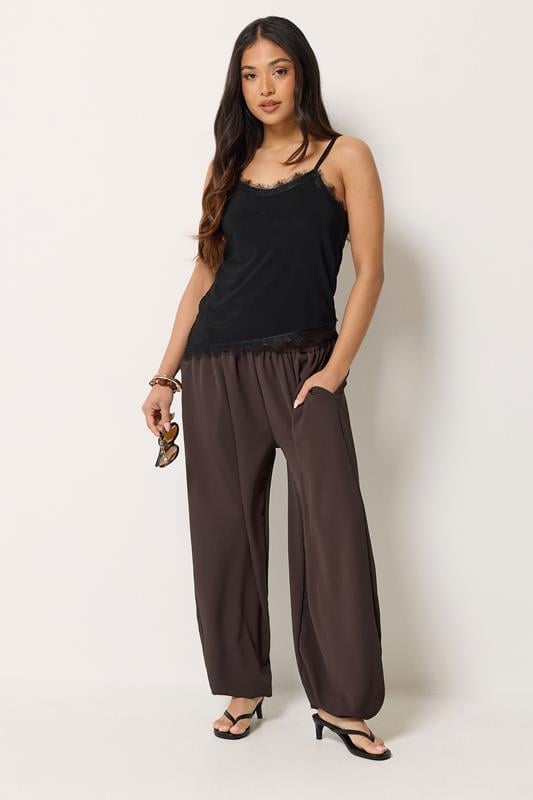  PixieGirl Petite Chocolate Brown Balloon Trousers