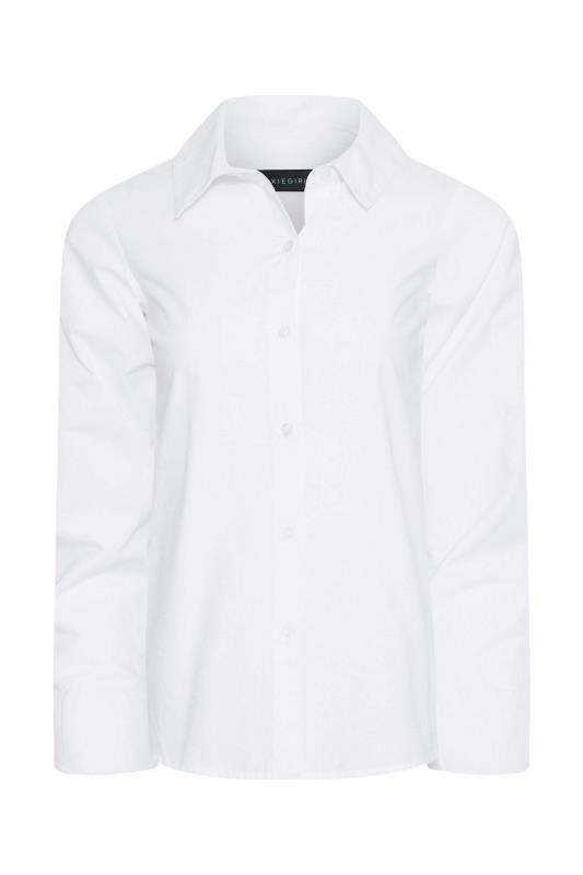 Petite White Fitted Cotton Shirt | PixieGirl 6