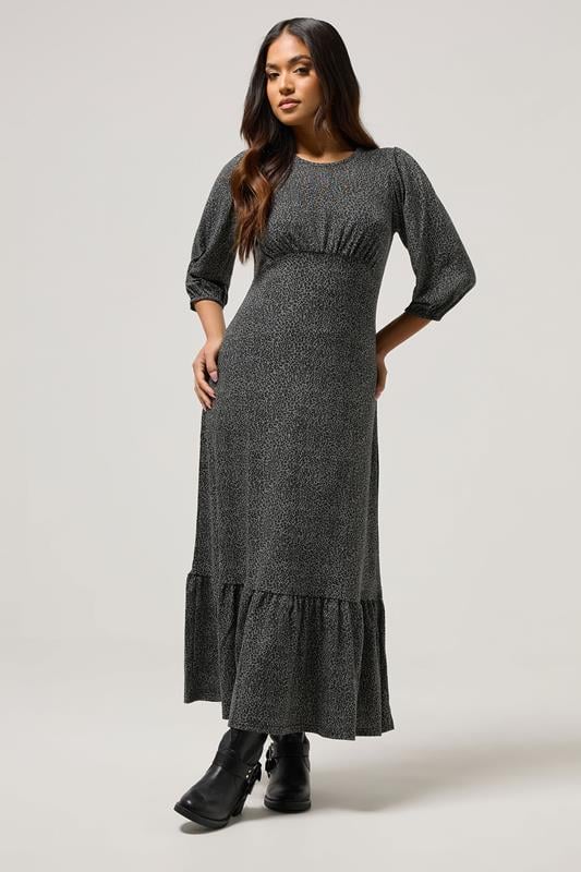 Petite  PixieGirl Petite Grey Animal Midi Dress