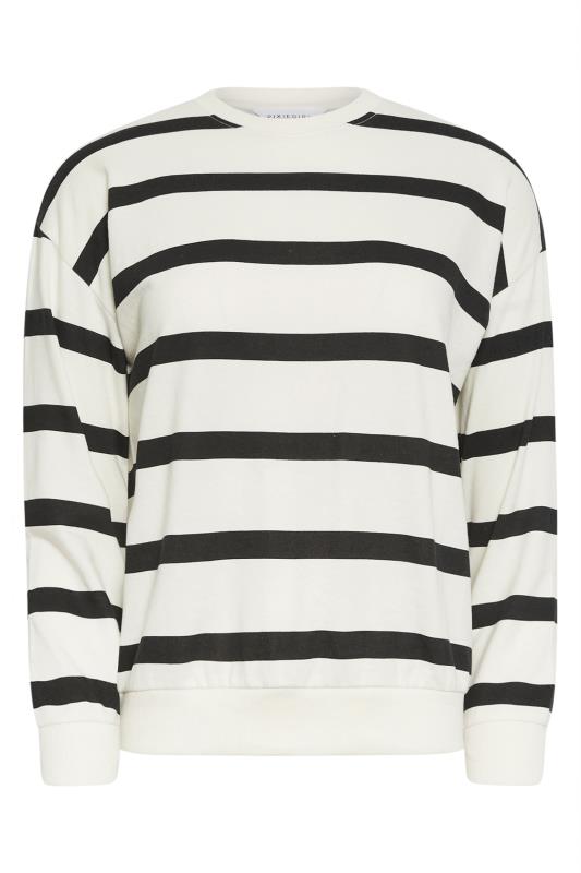 Petite Cream & Black Stripe Sweatshirt | PixieGirl 5