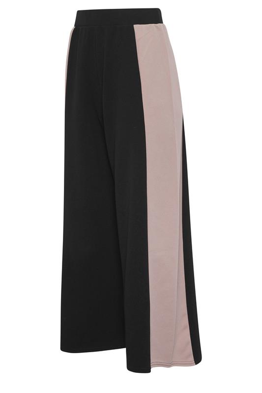 PixieGirl Petite Women's Black Side Panel Wide Leg Trousers | PixieGirl 6
