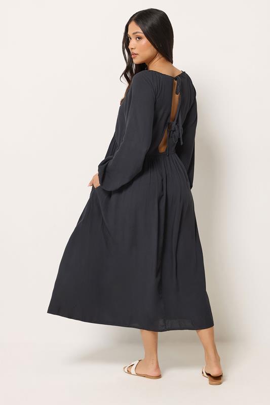 blue print midi dress Rose Midi Dress - Blue/White