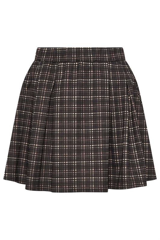 PixieGirl Petite Women's Chocolate Brown Check Mini Skirt | PixieGirl