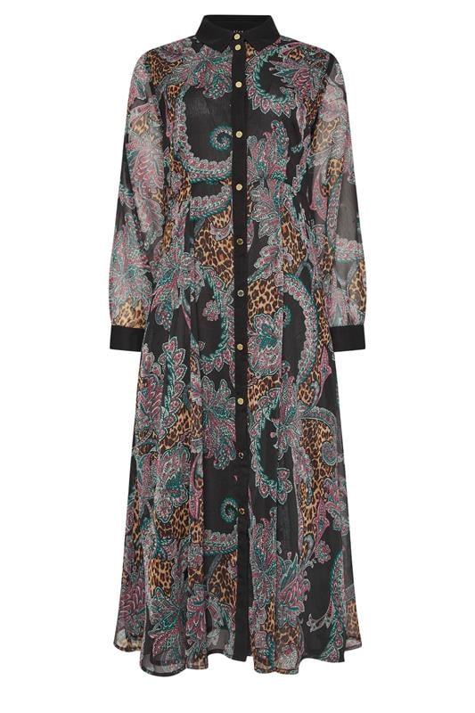 Women's  STAR Black Paisley Print Shirt Dress