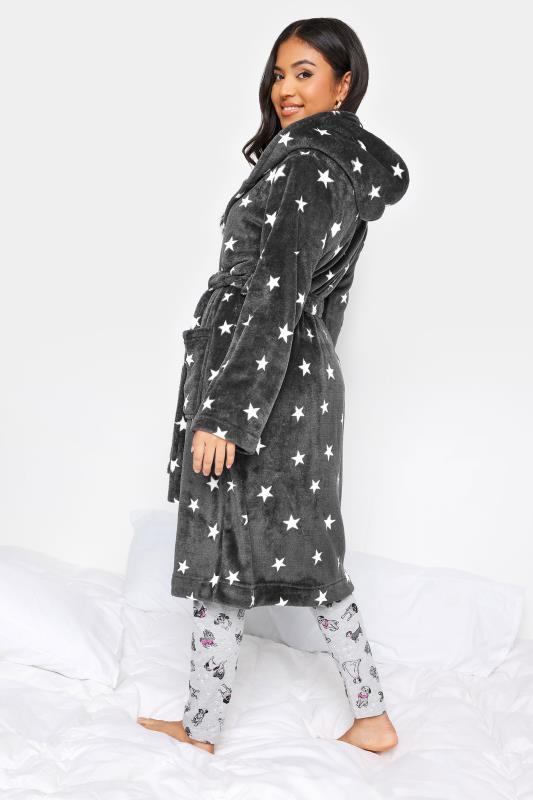 PixieGirl Grey Star Print Dressing Gown | PixieGirl  4