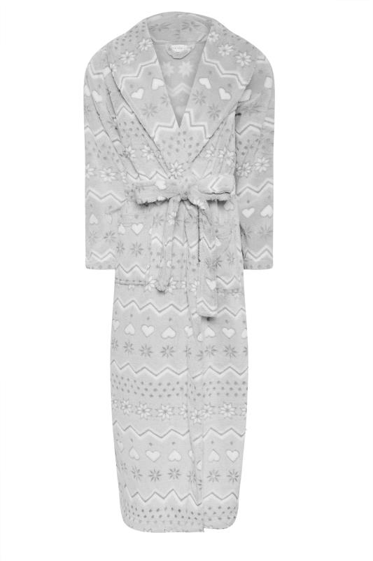 PixieGirl Grey Fairisle Shawl Dressing Gown | PixieGirl  5
