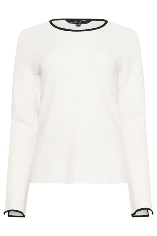 STAR Ivory White Contrast Trim Jumper | StarByJM 2