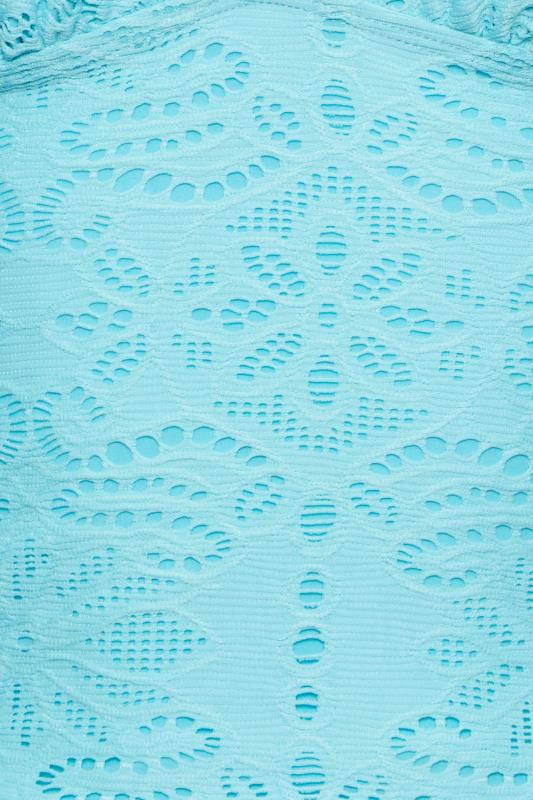 Petite Turquoise Blue Crochet Tankini | PixieGirl 5