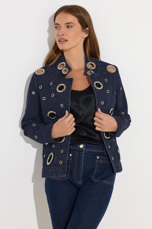 STAR Blue Denim Eyelet Detail Jacket | StarByJM 2
