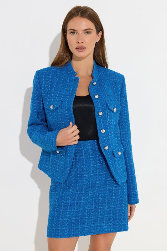   STAR Blue Boucle Button Detail Jacket