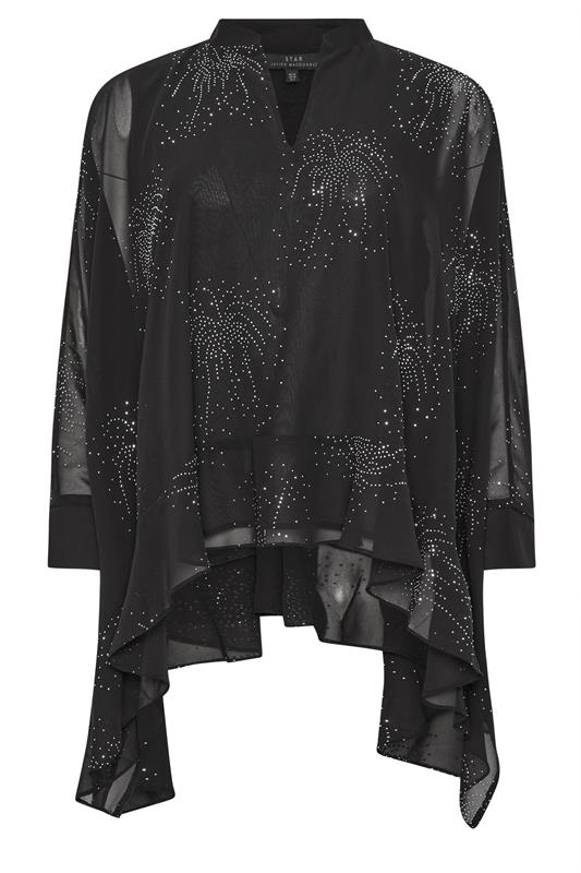 STAR Black Embellished Cape Blouse | StarByJM 5