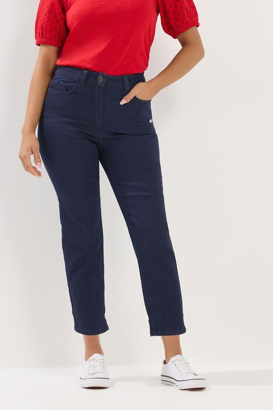  M&Co Petite Indigo Blue Cropped Jeans