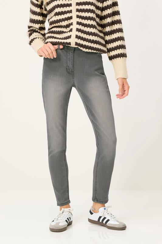 PixieGirl Petite Women's Grey Stretch Skinny AVA Jeans | PixieGirl 3