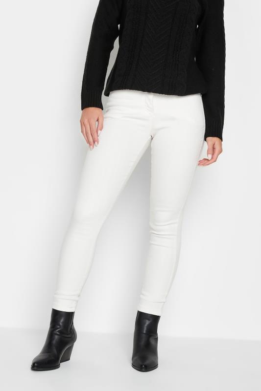 PixieGirl Petite Womens White Skinny Jeans | PixieGirl  1