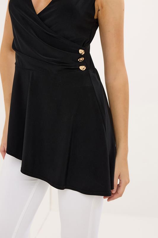 STAR Black Metal Detail Wrap Top | StarByJM 4