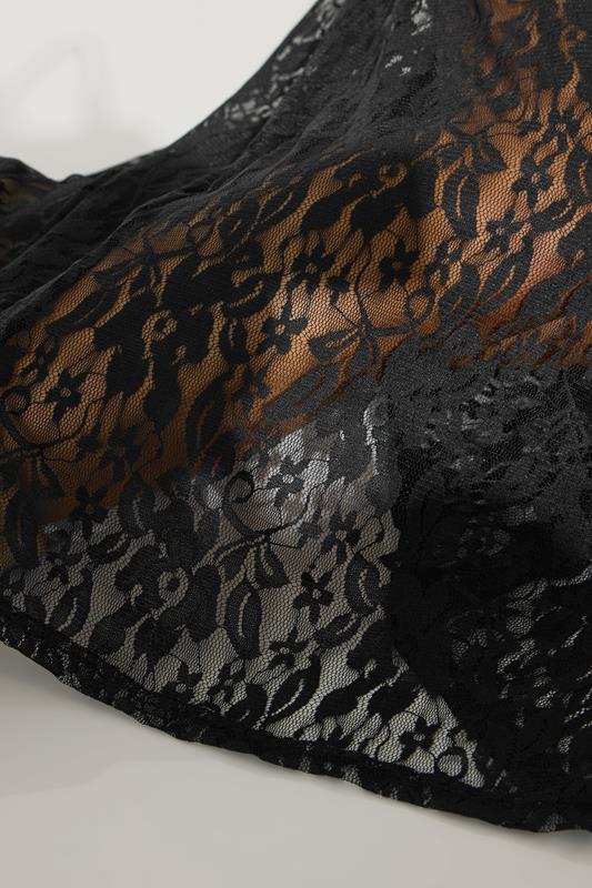 PixieGirl Petite Women's Black Lace T-Shirt Maxi Dress | PixieGirl 4