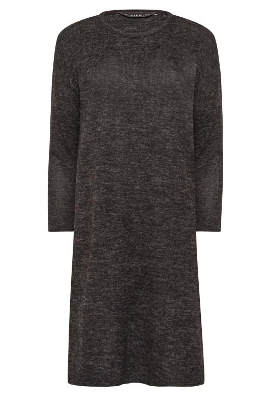 Petite Charcoal Grey Soft Touch Midi Jumper Dress | PixieGirl 6