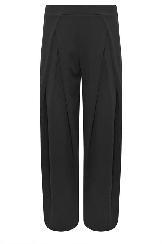 PixieGirl Petite Black Wrap Pleated Wide Leg Trousers