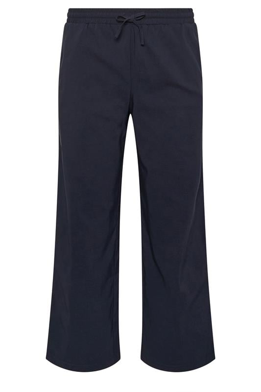 PixieGirl Petite Women's Navy Blue & White Side Stripe Trousers | PixieGirl 2