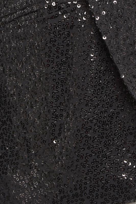 PixieGirl Black Sequin Long Sleeve Blazer | PixieGirl  5