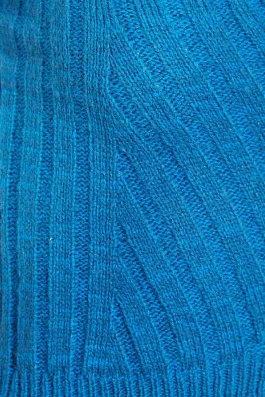 Petite Blue V-Neck Ribbed Knitted Vest Top | PixieGirl 5