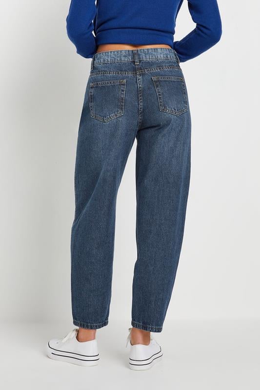 PixieGirl Petite Women's Dark Blue Non-Stretch Barrel Leg Jeans | PixieGirl 4