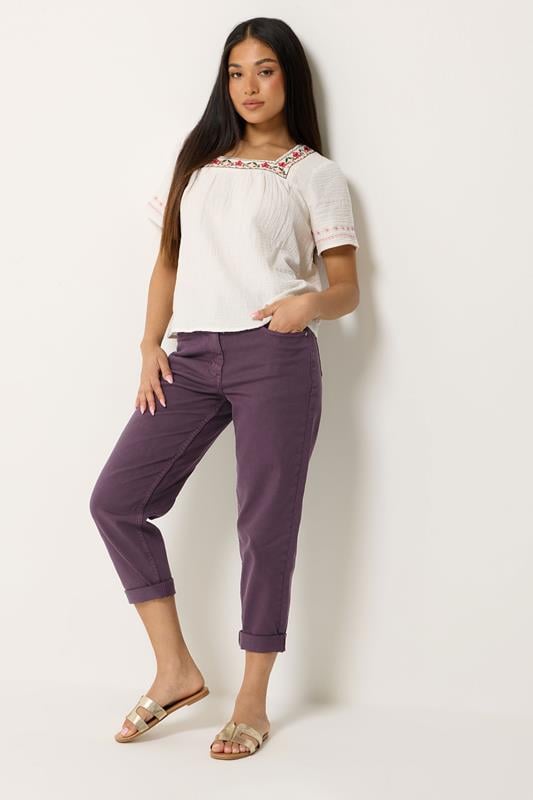 M&Co Berry Purple Mom Jeans | M&Co 1