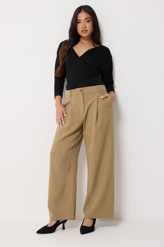  PixieGirl Petite Light Brown Wide Leg Trousers