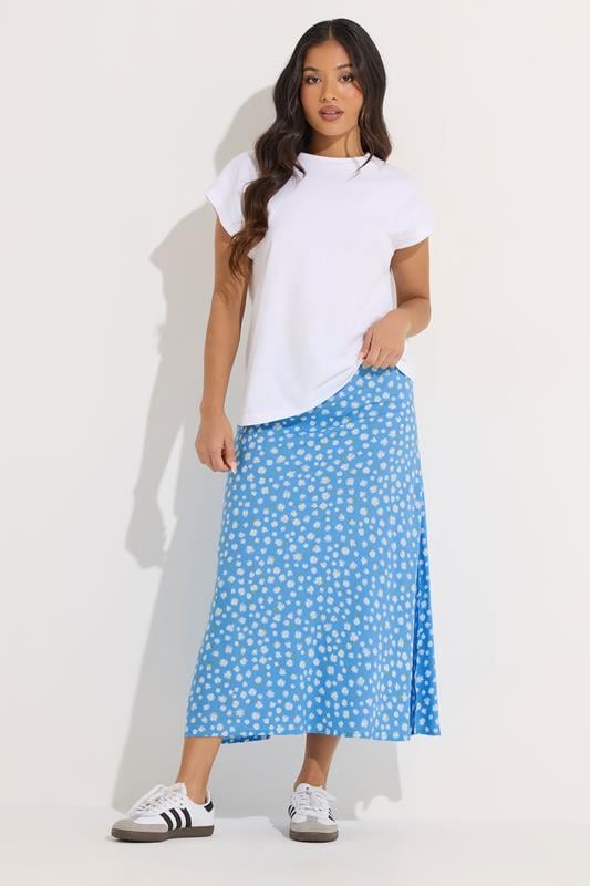  PixieGirl Petite Blue Floral Midi Skirt