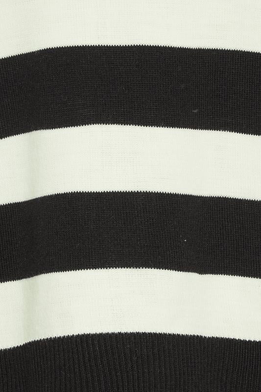 Petite White & Black Striped Funnel Neck Jumper | PixieGirl  5