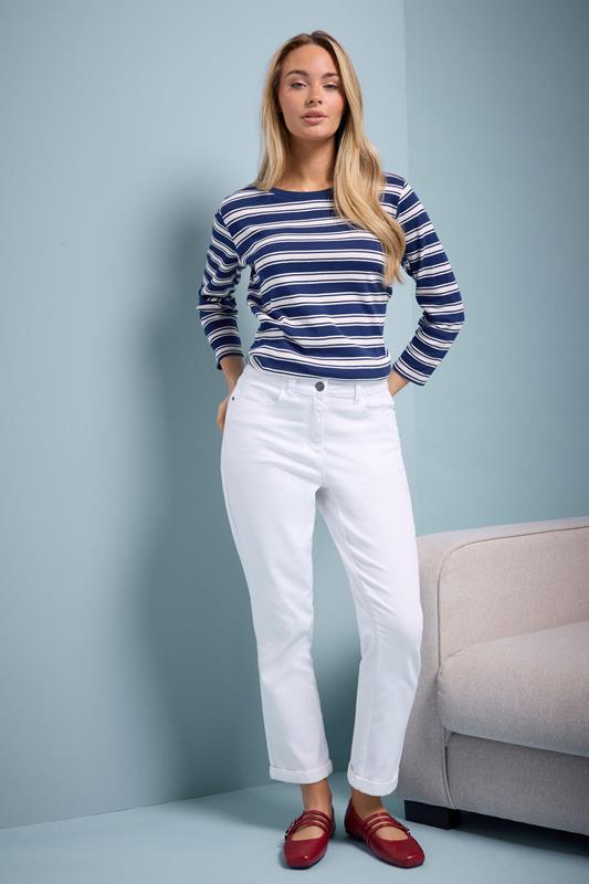 M&Co White Boyfriend Jeans