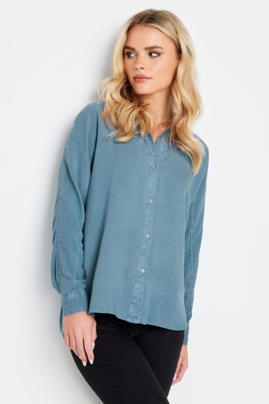 PixieGirl Blue Long Sleeve Denim Shirt | PixieGirl 1