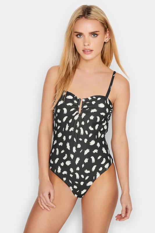 Petite  PixieGirl Black Dalmatian Print Sweetheart Swimsuit