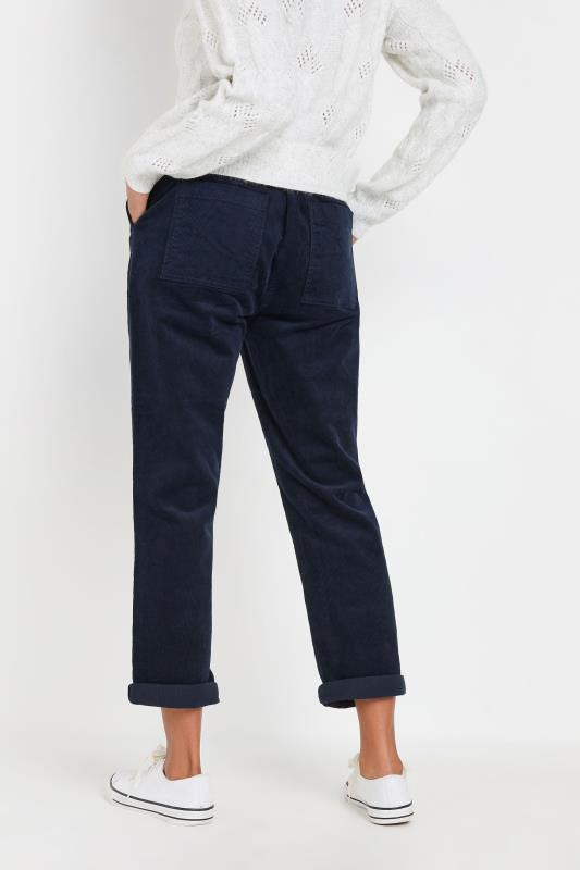 M&Co Navy Blue Cord Carpenter Trousers | M&Co 2