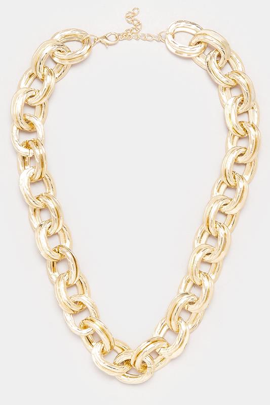 Gold Tone Chain Statement Necklace | Yours Clothing 2