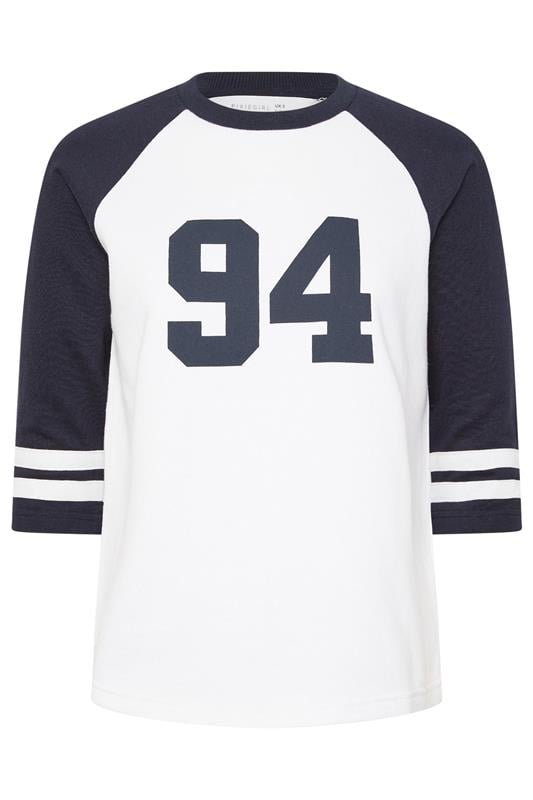 Petite  PixieGirl Petite Navy Blue '94' Slogan Top