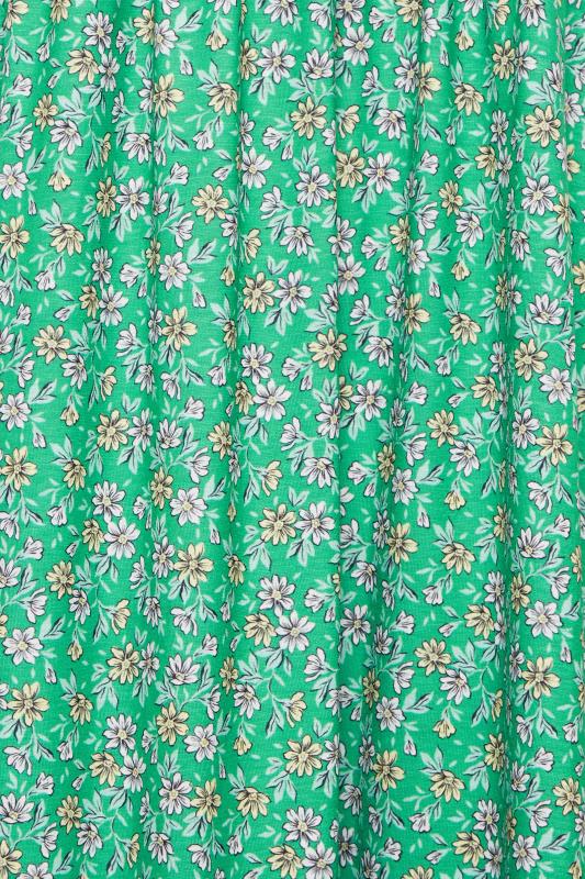 PixieGirl Green Ditsy Floral Print Dress | PixieGirl  5