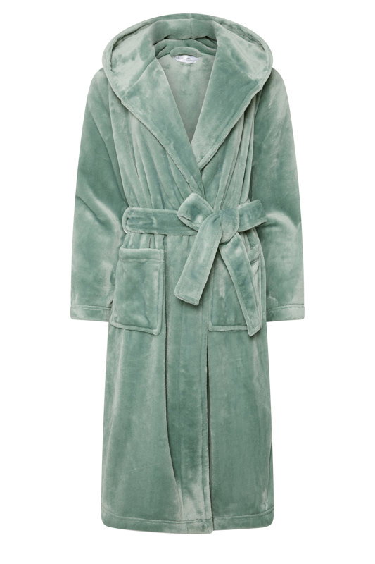 green dressing gown womens PixieGirl Petite Super Luxe Hooded acetate