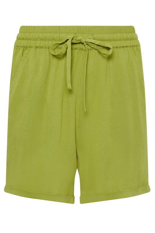 PixieGirl Petite Women's Green Textured Tie Waist Shorts | PixieGirl 5