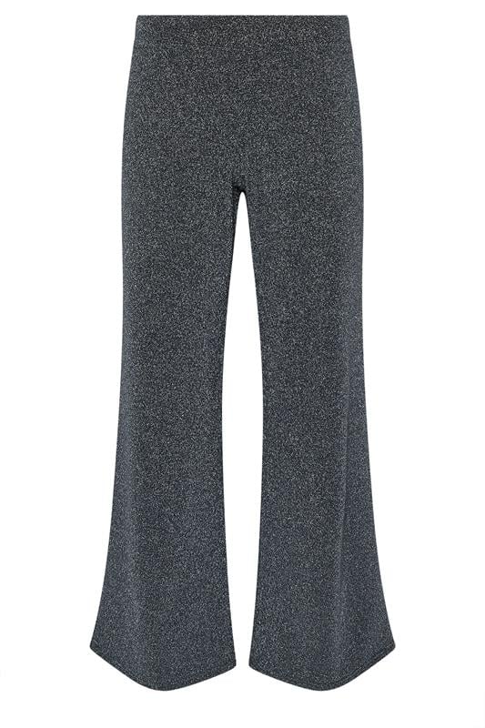PixieGirl Petite Women's Black Sparkle Wide Leg Trouser | PixieGirl 1