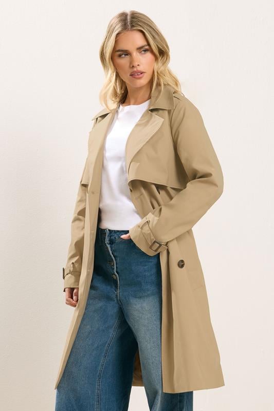 Petite  PixieGirl Petite Natural Brown Trench Coat