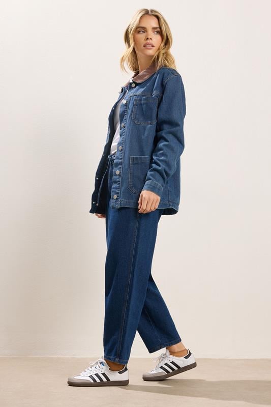 PixieGirl Petite Women's Denim Blue Cord Collar Jacket | PixieGirl 2